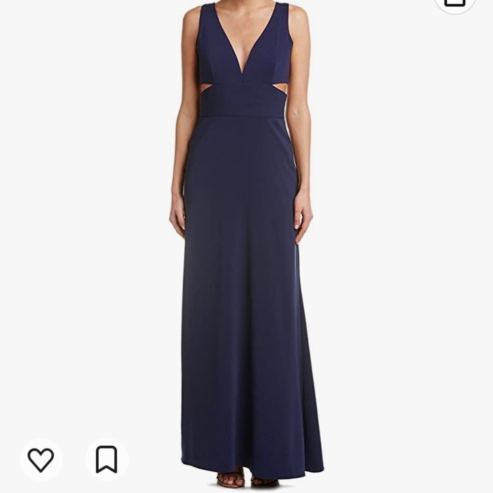 Blue Gown with Side Slits
